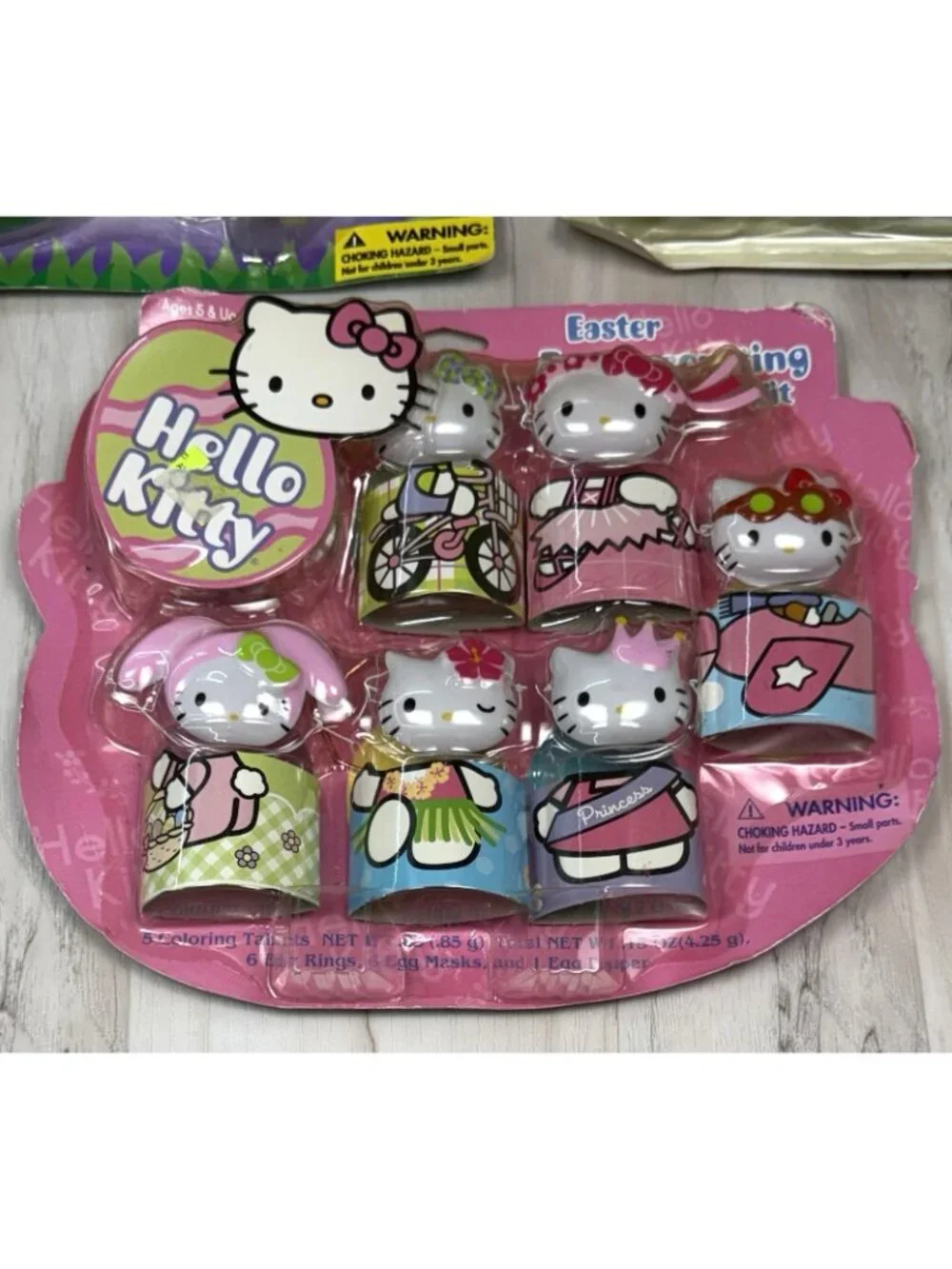 VTG 2004-2005 EASTER EGG DECORATING KITS Hello Kitty Dip & Dress Eggs w/ Legs